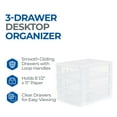 thumbnail image 2 of Gracious Living Deluxe 3 Drawer Storage Desktop Countertop Organizer, White, 2 of 9