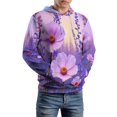 thumbnail image 5 of Pink And Purple Wildflowers Men's Women New Sweatshirt Hoodie Men's Plus Size Sweatshirt Hooded Sweatshirt 3d Printed Street Men's Cloth, 5 of 6