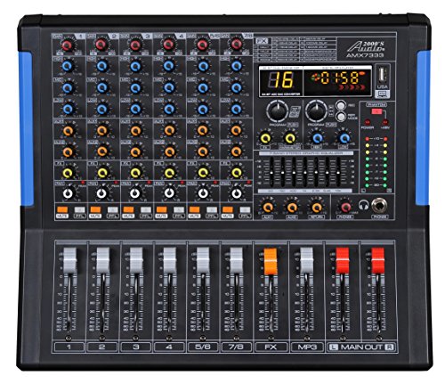 Audio2000'S AMX7351 Five-Channel Audio Mixer with USB 5V Power Supply, USB  Interface, and Sound Effect