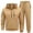 Khaki, variant on LEKWK Tracksuit Men Matching Sets Quarter Zip Hoodie Sweatshirt and Jogger Sweatpants with Multi Pockets Athletic Workout 2 Piece Outfits