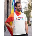 thumbnail image 2 of Rainbow Love is Love Pride Shirt LGBTQ Gifts Fist Flag Equality Gay Shirts Small White, 2 of 6