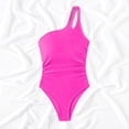 thumbnail image 4 of Enjoytime Bathing Suit for Women Tummy Control One Piece Swimsuit One Shoulder Sporty Adjustable Modest Swimwear, 4 of 5