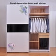 thumbnail image 2 of Inteprter Adhesivo de pared de PVC, cubierta de inodoro con flores, autoadhesivo, extraíble, para puerta de cocina, papel tapiz, ventana, Decoración del hogar Tipo 2, 2 of 6