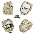 thumbnail image 5 of FORMRS Mini Backpack Purse for Women Quilted Travel Daypack Casual Shoulder Bag, Floral Animals, 5 of 7