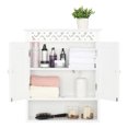 thumbnail image 4 of Tcbosik Wall Mount Bathroom Storage Cabinet, 23.63" Hanging Cabinet with Adjustable Shelf, Side Storage Organizer for Bedroom Laundry Kitchen, White, 4 of 10