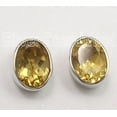 thumbnail image 2 of SilverStarJewel 925 Sterling Silver Natural Cut Citrine Economic Studs Earrings .9 CM Online Buy, 2 of 3