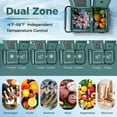 thumbnail image 4 of Costway Dual Zone 12V Car Refrigerator 42QT Portable Compressor Fridge Freezer (-4℉~68℉) for RVs Green, 4 of 10