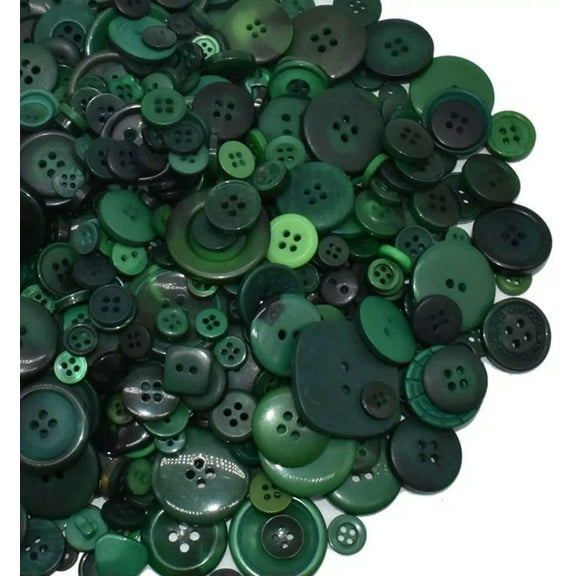 U8MO 50 Resin Buttons Colorful Army Greens Jewelry Making Sewing Supplies Assorted
