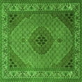 thumbnail image 1 of Ahgly Company Indoor Square Medallion Green Traditional Area Rugs, 6' Square, 1 of 1