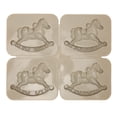 thumbnail image 1 of Moldes de caballos de carrusel Molde de caballo de madera de silicona lindo y realista para hacer pasteles, chocolates, galletas, cera y jabón, 1 of 10
