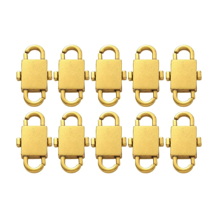 10 Pieces Bag Chain Shortener Adjustable Change Length Metal Clip Buckles Chain Links Tiny Clip Metal Buckles for Purse Handbag Clutch Gold, Women's