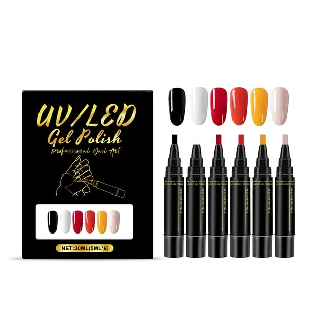 Pequeño y portátil, ideal para viajes, práctico y con secado rápido, con seis colores, 5 ml.