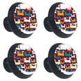 thumbnail image 2 of 4 Pcs Cat Animal Knobs for Kitchen Cabinet Cupboard Dresser Bookcase Drawer Pulls Handles Round Home Decor, 2 of 8