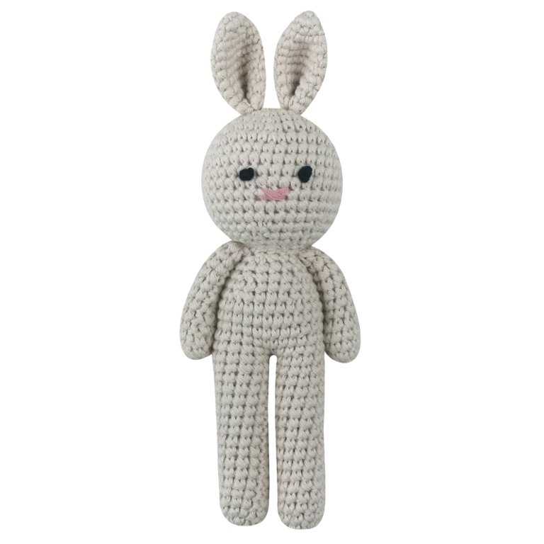 TINYSOME Handmade Crochet Bunny Stuffed An1ma1 Soft Rabbit Doll