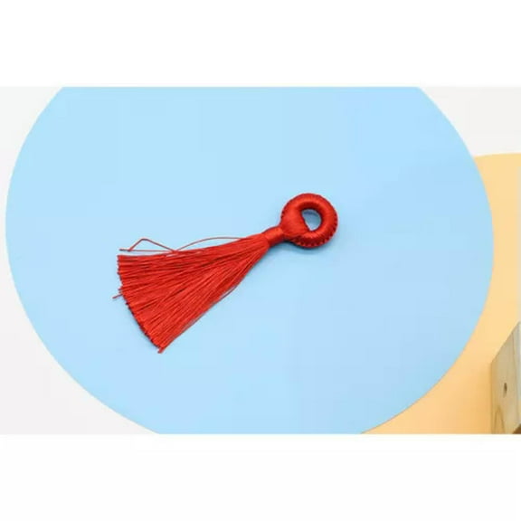 U8MO 9cm Loop Tassels for jewelry making DIY Earrings Necklace Tassel Pendants 1pc-Red