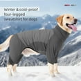 thumbnail image 2 of HQREA Warm Fleece Dog Jumpsuit Coat  Four Legs Turtleneck Outdoor Snow Jacket for Medium Large Dogs, 2 of 6