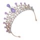 thumbnail image 3 of Tocado de niña de las flores, tocado brillante con diamantes de imitación, tocado de cumpleaños, corona de Tiara de niña de las flores, 3 of 4