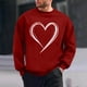 thumbnail image 1 of Ceisia Men's Regular-Fit Crew-Neck Double-Heart Hand-Drawn Printed Casual Sweatshirt Gift, 1 of 6