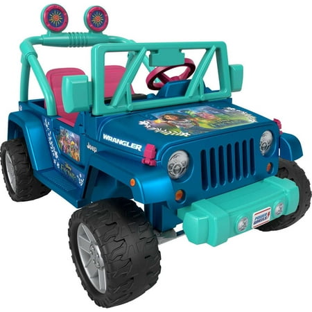 12V Power Wheels Disney Encanto Jeep Wrangler Battery-Powered Ride-On Vehicle with Sounds
