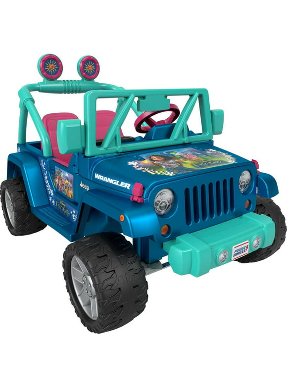 12V Power Wheels Disney Encanto Jeep Wrangler Battery-Powered Ride-on Vehicle, for a Child Ages 3-7