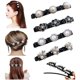 thumbnail image 1 of Pinzas para el cabello trenzadas con piedra de cristal brillante perla, 4 piezas para peinado de niñas y mujeres, 1 of 5