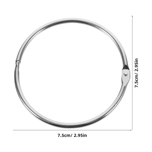 LEXSOMEO 12Pcs Metal Binder Rings Multi-function Key Rings Round Ablum Rings Metal Loose Leaf Rings Buckles