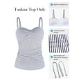 thumbnail image 6 of RELLECIGA Women's Twist Ruched Bandeau Tankini Top Black Tube Top Swimsuit Molded Cups Tummy Control Sexy Bathing Suits Top Only, 6 of 9