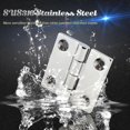 thumbnail image 2 of Stainless Steel Door Hinge Mirror Polished Cabinet Hinges For Marine Boat 50mm*50mm 2pcs, 2 of 5