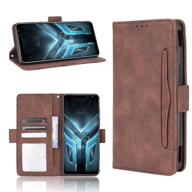 Funda protectora de cuero con tapa y soporte tipo billetera para Asus ROG Phone 3/ZS661KS/ROG Phone 3 Strix