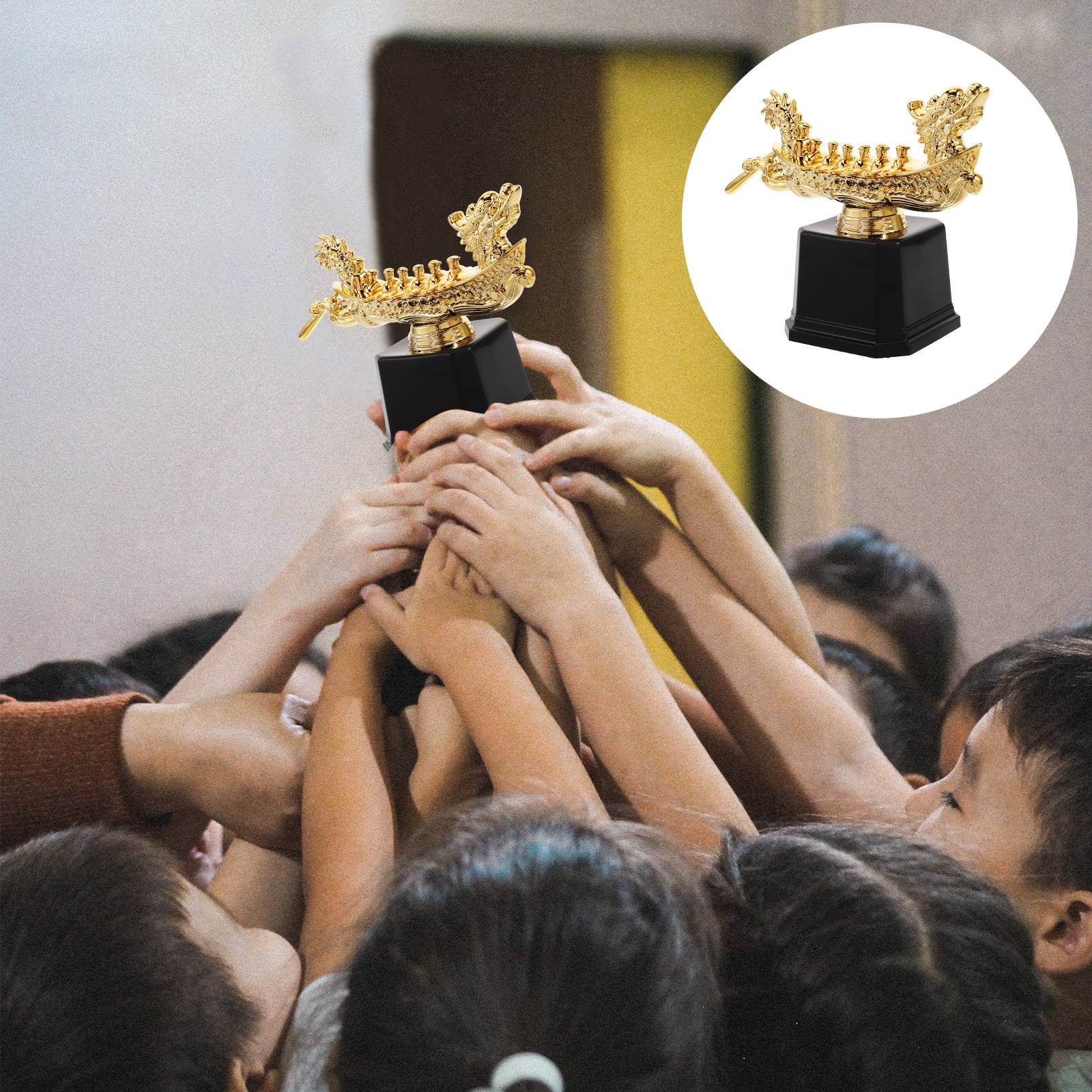 Worgeous Gold Award Statue for Sports Competition Plastic First Place Trophies Corporate Events Trophy Prize for Family Birthday Celebrations