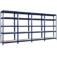 thumbnail image 1 of Costway 4 PCS 5-Tier Metal Storage Shelves 73" Garage Rack W/ Shelves Blue, 1 of 10