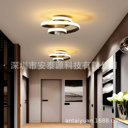 

LED Ceiling Lamp Modern Ceiling Lamp Lamp 3 Lamp Lighting Round Spiral Lamp Light Top Ceiling with 220V Ceiling Roof Colors for Bedroom Living Room Study Hallway