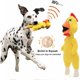 thumbnail image 3 of Juguete para perros, peluche para perros, juguete duradero de pana para perros con mecanismo de ruido de plástico chirriante en forma de pollo, 3 of 5