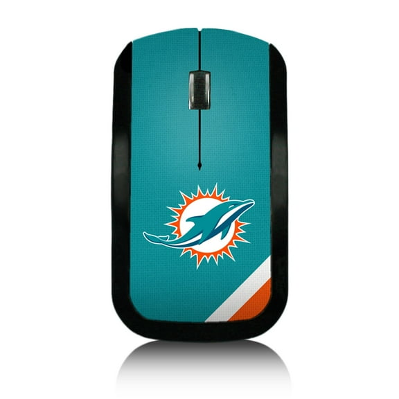Miami Dolphins Diagonal Stripe Wireless Mouse