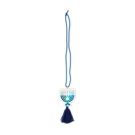 Way To Celebrate Hanukkah Light-Up Menorah Necklace