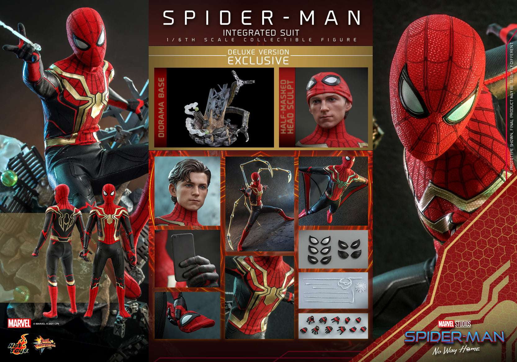 Sideshow Collectible Spider-Man Action Figure, Multi-Color
