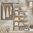 thumbnail image 6 of Cube Storage Organizer, Wire Cube Storage, 12-Cube Metal Grid Storage Shelf, Modular Cabinet, DIY Cube Bookshelf, for Living Room, Bedroom, Study, White, 6 of 18