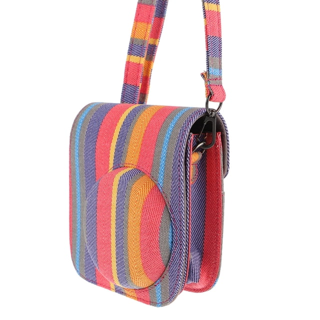 OULII Étui pour Appareil Photo en Toile avec Sangle Réglable et Pochette de Rangement pour Appareil Photo Instantané Compatible avec FujiFilm Mini 9