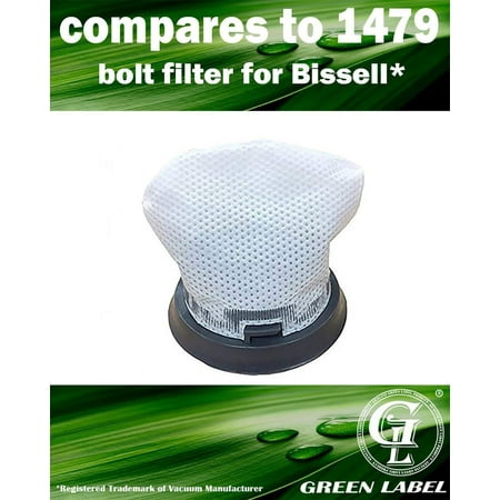 Filter Boost - For Bissell Bolt Vacuum Filter (compares to 1479, 1604734) for Lightweight Cordless Vacuum 13131. Genuine Green Label Product