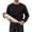 Black, variant on Men's Thickened Wool Base Sweatshirt Crewneck Long Sleeve Warm Top for Winter