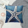 thumbnail image 2 of QZHH  Nautical Theme Decorative Throw Pillow Covers  Coastal Starfish Sea Turtle Pillowcase Ocean Beach Blue Pillow Covers for Outdoor Couch Living Room, 2 of 5