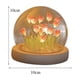 thumbnail image 2 of Lámpara de noche con tulipanes hecha a mano, lámpara con tulipanes con cubierta de vidrio, luz ambiental, 2 of 5