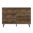 thumbnail image 6 of Savanna Modern Wood 6 Drawer Dresser - White/Rustic Oak, 6 of 10