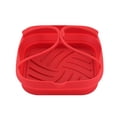 thumbnail image 2 of Yuarrent Bandeja de revestimiento de aire de silicona reutilizable, bandeja de almacenamiento plegable para freidora de aire, cesta de silicona Herramientas y accesorios para hornear rojo, 2 of 6