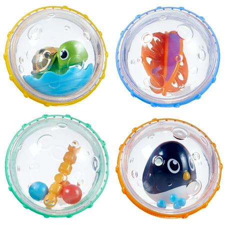Munchkin Float and Play Bubbles Bath Toy  Unisex  4 Months+  4 Pack  Toddler