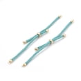 thumbnail image 3 of 5pc 22cm Adjustable Nylon Cord Slider Bracelet Making with Brass Findings Real 24K Gold Plated, 3 of 4