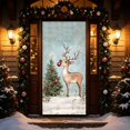 thumbnail image 6 of Yyuenw Christmas Door Tapestry Xmas Front Door Hanging Decor Holiday Party Cloth Door Curtain For Home Front Door Bedroom Wall Indoor Xmas, 6 of 9