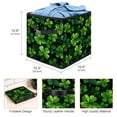 thumbnail image 3 of Saint Patrick's Day Large Capacity Foldable Storage Baskets with Handle, 10.8"x10.5"x10.6", Toy Storage Cube Organizer Storage Containers, 3 of 6
