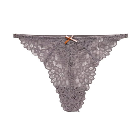 

Womens Lingerie Sexy Lingerie For Women Sexy Naughty Women Sexy Lace Underwear Lingerie Thongs Panties Ladies Hollow Out Underwear Underpants Gray