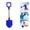 Blue, variant on Plastic Shovel with Square Handle for Gardening and Beach Activities Lightweight Design Durable Construction for Outdoor Use